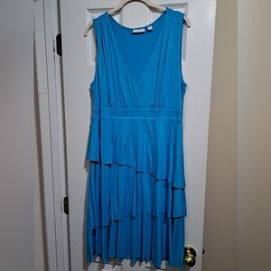 New York & Company Layered Blue Dress
